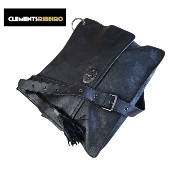 CLEMENTS RIBEIRO Black Pebbled Leather Cross-Body/Shoulder Bag - Picture 2 of 13